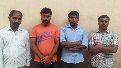 ಪೊಲೀಸ್ ನೇಮಕಾತಿ ಪ್ರಶ್ನೆಪತ್ರಿಕೆ ನೆಪ ಹೇಳಿ ವಂಚನೆ :  ಮುಖ್ಯ ಪೊಲೀಸ್ ಪೇದೆ ಸೇರಿ ನಾಲ್ವರ ಬಂಧನ